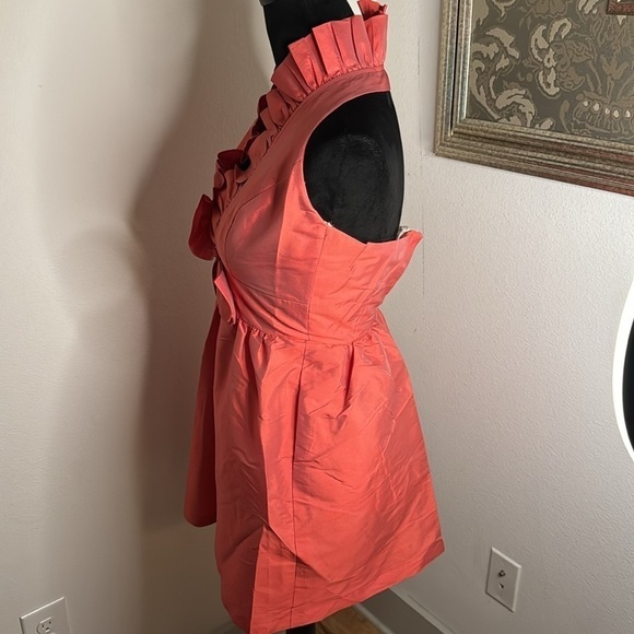 Alfred Sung ruffle Halter Retro style D470 special occasion dress Sz 6 - Picture 3 of 9